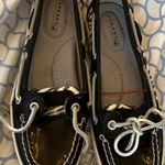 Sperry  Top-Sider 5.5 M Women’s Black White Sequin Zebra Print Boat Shoes EUC Photo 0