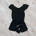 Isabella Rose Besties open back off the shoulder romper Swim Cover Up Sz Small Black Photo 4