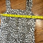 Thread & Supply | Animal Print Overall Mini Denim Dress Size XS Tan Photo 10