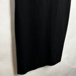 MM.LaFleur size 0 classic black sheath dress split neck career office work wear Photo 3