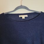 Michael Kors MICHAEL  Navy Linen Tie-Front T-Shirt Photo 2