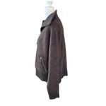 New Women's FLX Chunky Long Sleeve Quarter Zip Boucle Sweater Size L Brown Size L Photo 6