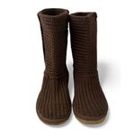 UGG  Australia Candy Boots Womens US 7 Brown Knit Pull On Sheepskin Lined 5857 Photo 1