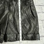 Lot 78 Italian Leather cuffed biker shorts alt style rock Black Size 29 Photo 8