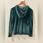 PINK - Victoria's Secret PINK- green velvet zip sweater size small Photo 1