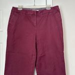 Boden Women Richmond Wide Leg Crop Size 12 Long Tall Wine Plum Purple Cotton Photo 1
