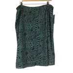 NWT I.E. Midi Skirt Size 1X Brown Blue Abstract Polka Dot Lightweight Hippie Photo 2