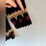 VTG TIARA Christmas Tree Sweater Multi Color Knit Elegant Black Gold Red S M Photo 5