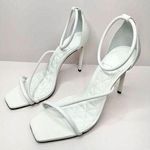 Schutz Dress Sandals Size 6B White Leather Open Toe Strappy High Heel Photo 0