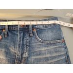 Madewell High-Rise Mid-Length Blue Denim Shorts Cut Off Distressed Womens Sz 25 Photo 4