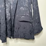 ZARA  Navy Floral Jacquard Soft Blazer Size Medium Photo 4