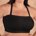 Truekind Convertible Strapless Bandeau Bra Black XL Seamless Comfort Photo 0