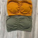 Zenana Outfitters  mustard and army Green Bandeau Set OS NWOT Photo 4
