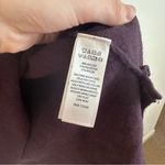 Tahari | Deep Purple Mockneck Sweater with Side Zip Contrast Cuff Size Medium Photo 4