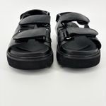 Princess Polly  Rue Sandals Size 8 Chunky Vegan Leather Black Photo 3