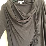 Lovestitch  Carys Fringe Shawl Sweater Gray M Photo 2