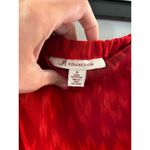 JM Collection  Womens Tiered Maxi Skirt Size 12 Red Aztec Boho Southwestern Photo 2