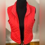Talbots Pink Diamond Quilted High Collar Vest Full Zip with Pockets Petite Small Photo 1