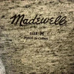 Madewell ‎ sweatshirt hooded heather grey slouchy Medium Photo 6