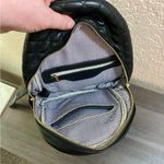 Quilted Vegan Leather Black Backpack Photo 2