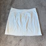 Banana Republic  Off White Frayed Hem Denim Skirt SIZE 14 Photo 3
