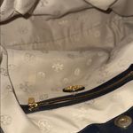 Tory Burch  Black and Tan Leather Canvas Tote Photo 10