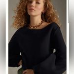 Anthropologie Maeve Black Corset Lace Up Sweatshirt Sweater - EUC! Size XXS Photo 3