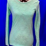 Aerie Real Soft Tee Size XS Teal Long Sleeve Pocket tee Photo 0