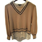 Adrianna Papell Women's V-Neck Twofer Sweater Multicolor Size large Photo 0