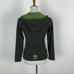 Erebelle Reversible Zip Up Hoodie Jacket Green Black‎ Full Zip Stretch Small Brown Photo 2