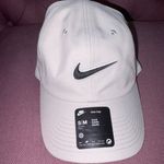 Nike  Unstructured Club Swoosh Cap in Light Bone & Black S/M Unisex Hat Photo 1