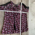 Jessica Simpson Jessica Simpson Womens Blouse Size Small Lorette Raspberry Radiance Floral NEW Photo 3