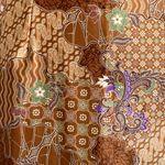 Vintage Portobello Satin Floral Geometric Mini Wrap Dress in Bronze Size undefined Photo 7