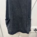 Free People Womens Hot Shot Romper Medium Gray Mini Acid Wash Dress Photo 2