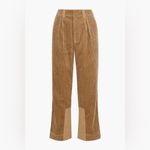 Ganni NWT Women’s  Corduroy Pants Brown Sand Tan Khaki Size 42 Photo 2