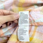 American Eagle  Madras Skirt Size Medium Linen Blend Plaid Boho Cottage Preppy Photo 6