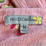 Anthropologie Figueroa & Flower Pink Embroidered Floral Peasant Blouse Boho Photo 4