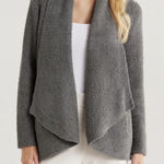 Barefoot Dreams  CozyChic Lite Shawl Collar Rib Grey Cardigan Size S/M.  Photo 0