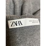 ZARA Women's Gray Zip Up Long Sleeve Hooded Hoodie Crop Sweatshirt Sweater Top S Photo 2