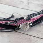 Softball Pink & Black Bracelet Photo 4