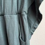 NAU X Snow Peak 100% Merino Wool Butterfly Green Midi Dress Size XS Japan Small Photo 9