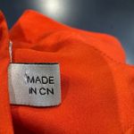 ICHI Apron Front Open Back Mini Dress Tomato Red Size 40 Photo 4