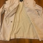 Banana Republic  14 Cream/tan Linen blend Blazer Double Breasted Suit Jacket Photo 6