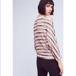 Anthropologie  Postmark Malu Spacedye Stripe Cold Shoulder Blouse Sweater Large Photo 1