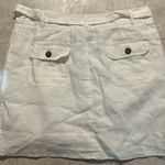 Cynthia Rowley  White Linen Skirt EUC size 10 Photo 2