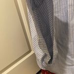 BCBGMAXAZRIA Blue Striped Button Down Shirt Photo 5