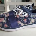 JustFab Floral sneakers by Just Fab size 8 pink and navy color very lightweight … Photo 0