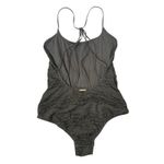 Billabong  Lacey Daze Black Bodysuit Strappy Backless Textured Surf Skate Size SP Photo 4