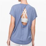 Lululemon Women’s Get Set Short Sleeve Shirt Tempest Blue White Size S Photo 1