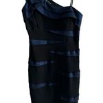 Valerie Bertinelli - black/navy stretch knit lined spaghetti strap dress Sz 4 coc Photo 0